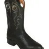 Men’s Boulet Round Toe Black Boot 0027