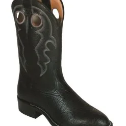 Men’s Boulet Round Toe Black Boot 0027