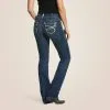 Ariat International Ariat Women's REAL Mid Rise Stretch Ivy Stackable Straight Leg Jean-Dresden