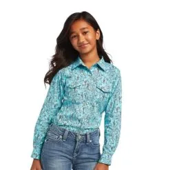 Ariat International Ariat Girl’s Real Bucking Bronc Shirt