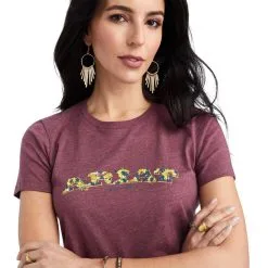 Ariat International Ariat Women’s Floral Letters SS Tee