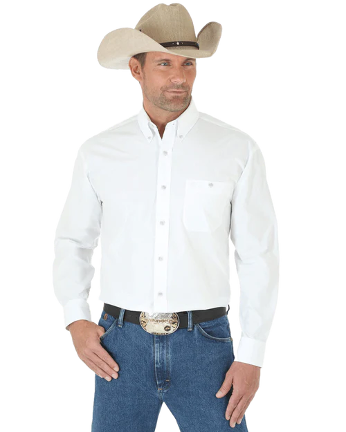 Wrangler Men's George Straight White Shirt