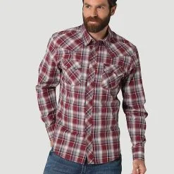 Wrangler Men's Retro Long Sleeve Plaid Shirt
