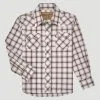 Wrangler Boy's Retro Snap Plaid Shirt-Classic Brown