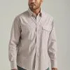 Wrangler Men's Sandy Brown Western Snap Shirt