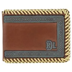 TRENDITIONS Red Dirt Hat Co. Bifold Wallet Turquoise Washed Edge Pattern