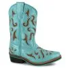 Dan Post Kids Laredo Turquoise With Brown Inlay Boot