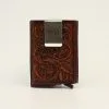 M&F Western 3D Men's Smart Wallet Tooled Brown