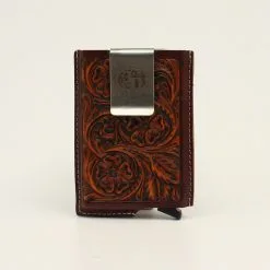 M&F Western 3D Men's Smart Wallet Tooled Brown