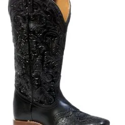 Boulet Women's Black Wide Square Toe Boot