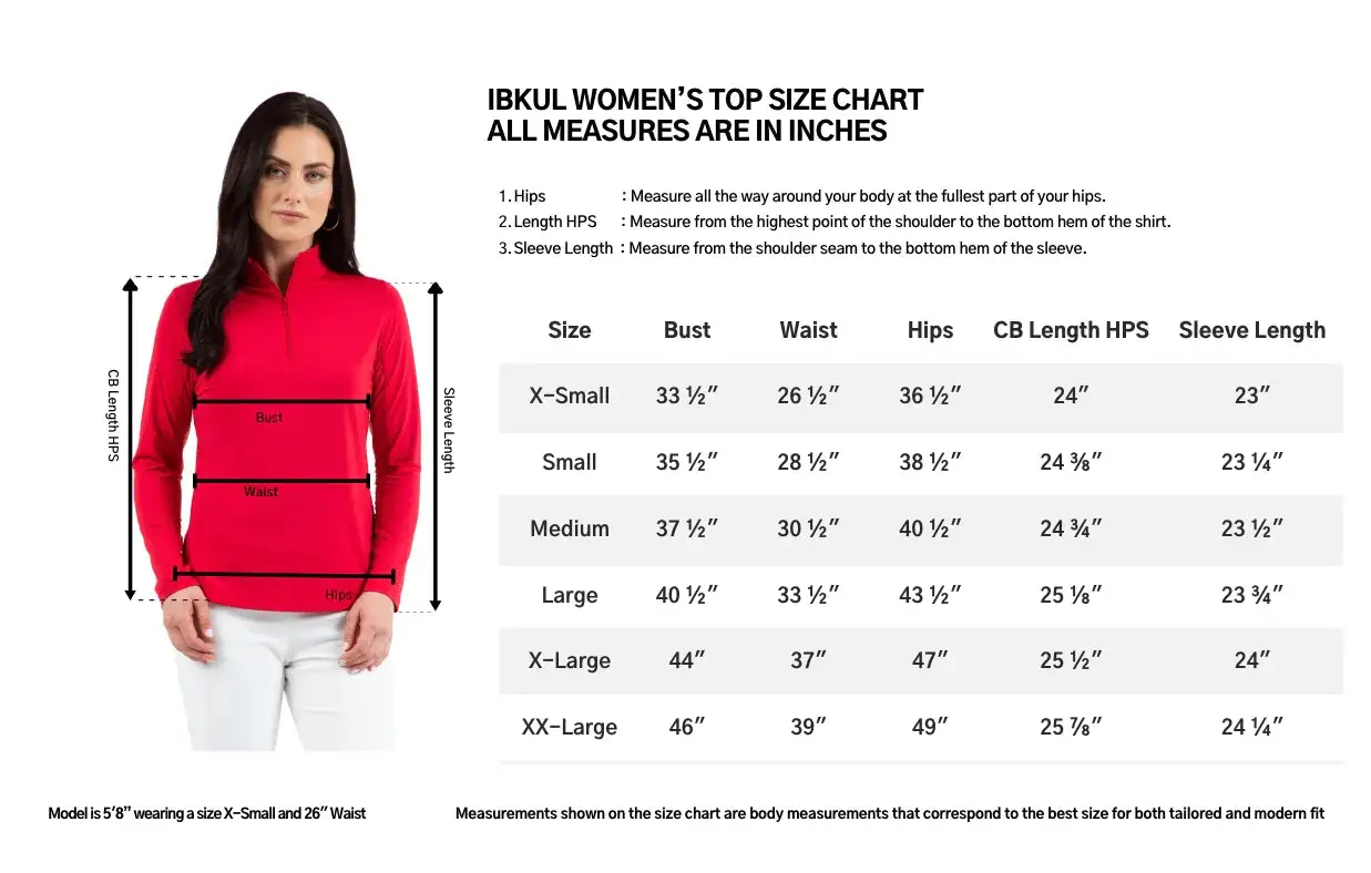 IBKUL Women's Zena Print LS Mock Neck Top 10491 - Image 2