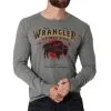 Wrangler Men's Buffalo Design Long Sleeve T-Shirt