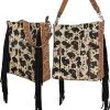 Rafter T Peppered Print Hair On Tote Bag