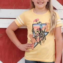 Miller International Cruel Girl's Yellow Graphic T-Shirt