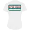 Hooey Women's "Bodega" White W/Teal/Peach Rope Like A Girl T-Shirt