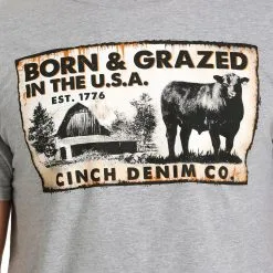Miller International Cinch Men's "Born & Grazed In The USA" T-Shirt