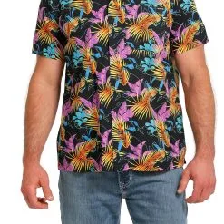Miller International Cinch Men's Hawaiian Bronc Riding Camp Shirt