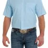 Miller International Cinch Men's Light Blue Diamond Print Short Sleeve ArenaFlex Shirt