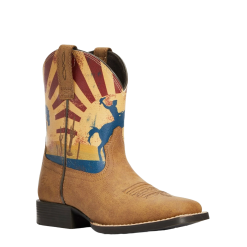 Ariat International Ariat Kid's Dinero Tan And Sunset Boot