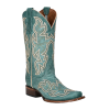 Corral Womens Circle G Turquoise Square Toe Boot