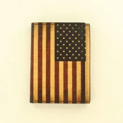 M&F Western Nocona Flag Tri-fold Leather Wallet