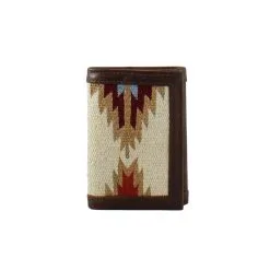 M&F Western Nocona Brown Aztec Rug Trifold Wallet