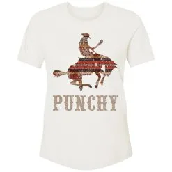 Hooey Women's "Bronc" Cream W/Serape Pattern Logo T-Shirt