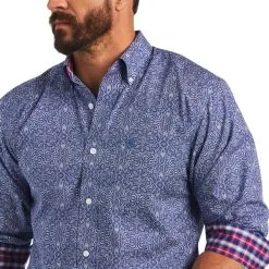 Ariat International Ariat Men's Slater Venus Blue Shirt