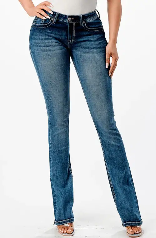 Grace In LA Women's Steerhead Print Pocket Jeans - Image 3