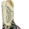 Jama Old West Kids Multi Colored Snake Print Boots