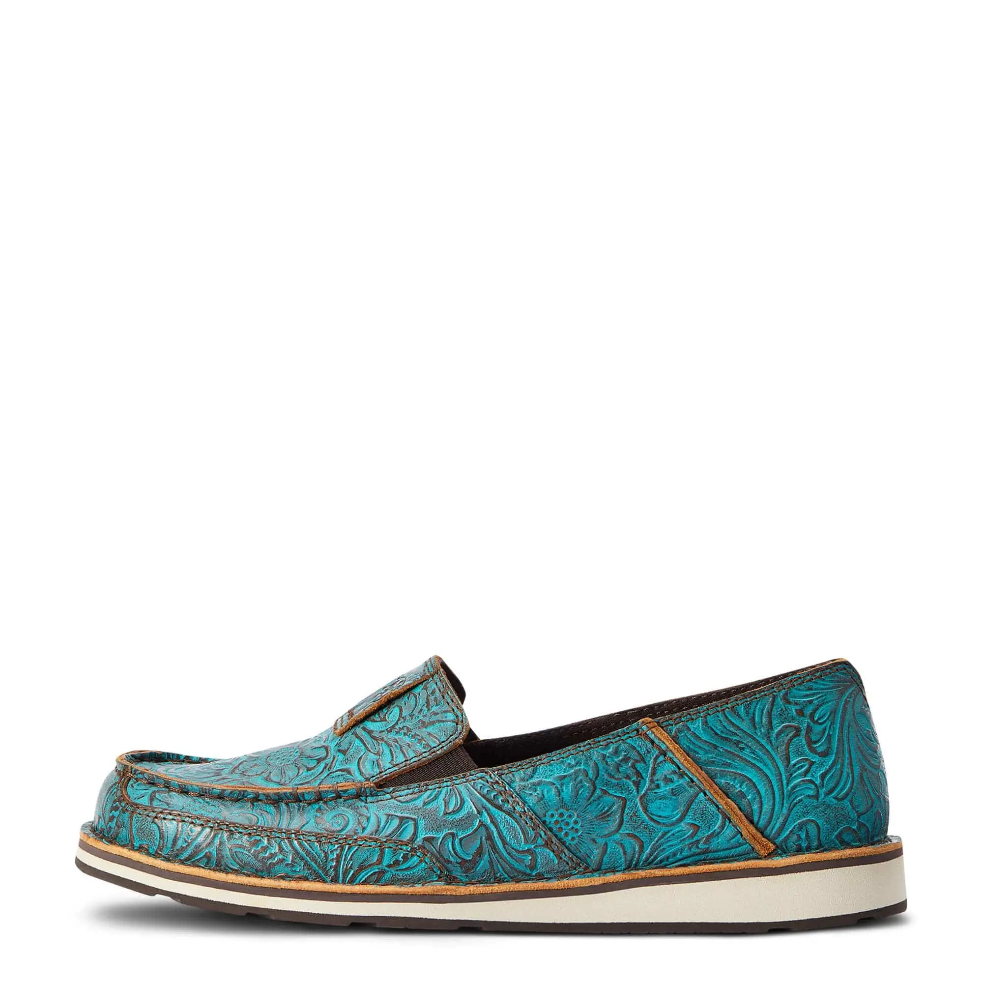 Ariat International Women’s Ariat Cruiser Turquoise Floral Embossed Shoes - Image 3