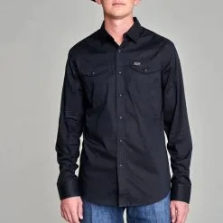 Kimes Ranch Kimes Men's Blackout LS Shirt-Black