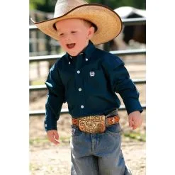 Miller International Cinch Infant Solid Teal Button Down Shirt