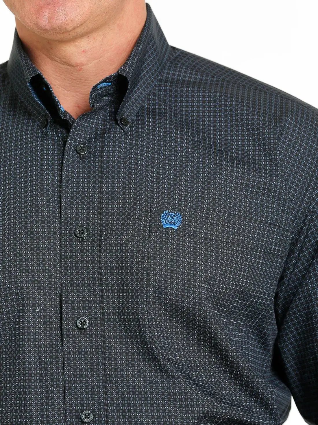 Miller International Men's Cinch Navy Printed Long Sleeve Shirt - Image 2