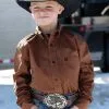 Cinch Boys Copper Long Sleeve Shirt