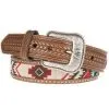 M&F Western Ariat Boy's 1-1/4" Embroidered Inlay Belt