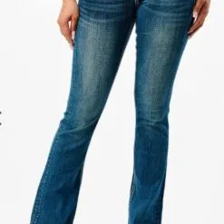 Grace In LA Women's Jeans With Feather Faux