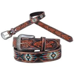 CIRCLE Y OF YOAKUM Mens Circle Y Beaded Belt 2009-BT