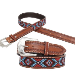 CIRCLE Y OF YOAKUM Mens Circle Y Beaded Belt 2004-BT