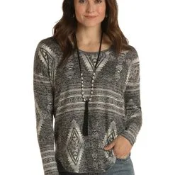 Women’s Panhandle LS Printed Top