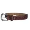 BRIGHTON Justin Men's Brown Waco Weave Belt