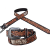 CIRCLE Y OF YOAKUM 2012-BT Circle Y Stamped/Cowhide Belt