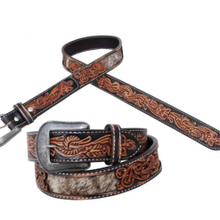 CIRCLE Y OF YOAKUM 2012-BT Circle Y Stamped/Cowhide Belt