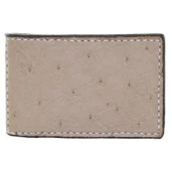 Double J Saddlery Sand Genuine Ostrich Money Clip MC129