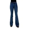 Kerman Women’s Stetson Tie Blue Flare Jeans