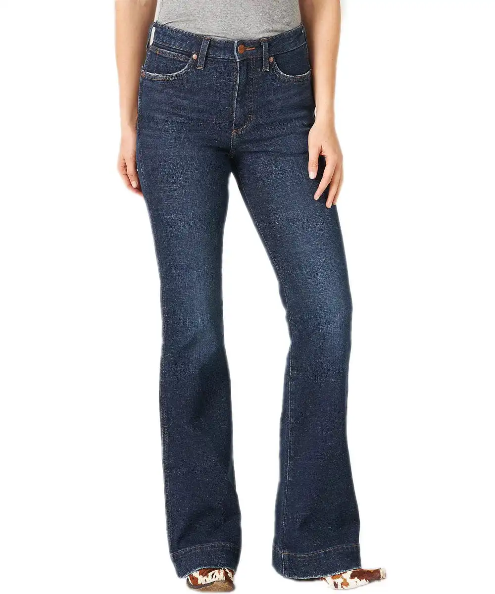 Wrangler Women's Retro Green High Rise Trouser-Faithlyn - Image 2