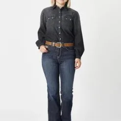 Cruel Denim Women's Chambray Billow Sleeve Shirt