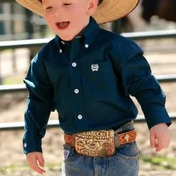 Miller International Cinch Boy's Long Sleeve Teal Shirt