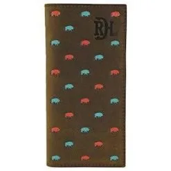 TRENDITIONS Red Dirt Hat Co. Rodeo Wallet Turquoise And Coral Bison