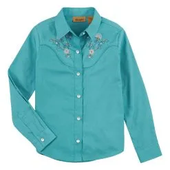 Wrangler Girl's Western Snap LS Shirt